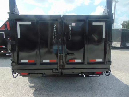 New Sure-Trac 82X16 16K Low Profile Telescopic Dump Trailer w/Hydraulic Jack & 4' Sidewalls