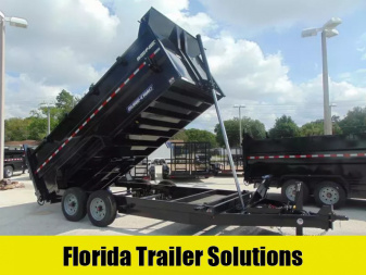 New Sure-Trac 82X16 16K Low Profile Telescopic Dump Trailer w/Hydraulic Jack & 4' Sidewalls
