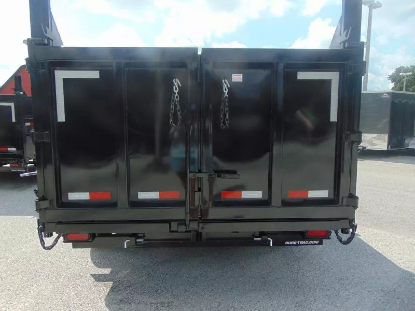 New Sure-Trac 82X16 16K Low Profile Telescopic Dump Trailer w/Hydraulic Jack & 4' Sidewalls