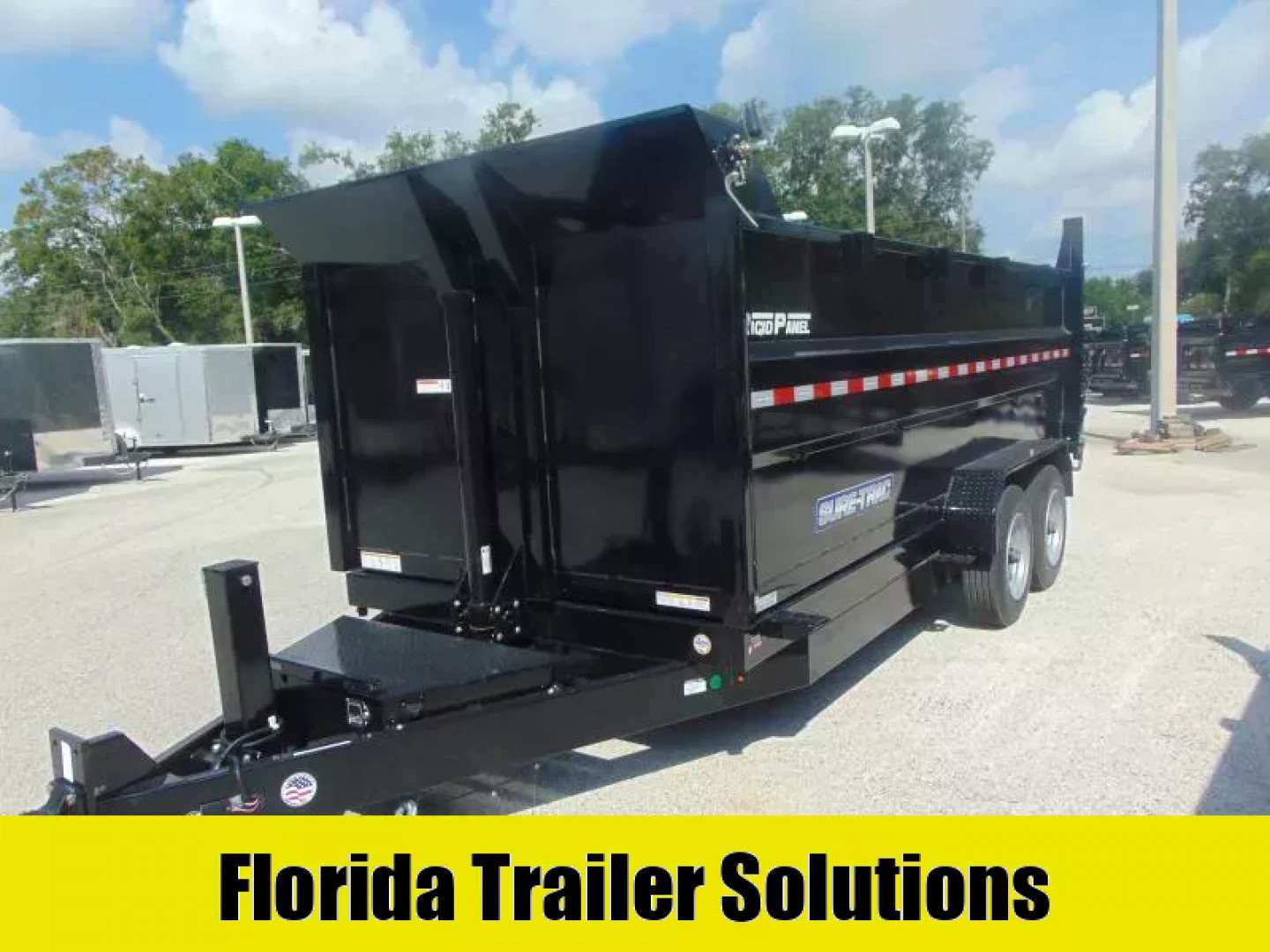New Sure-Trac 82X16 16K Low Profile Telescopic Dump Trailer w/Hydraulic Jack & 4' Sidewalls