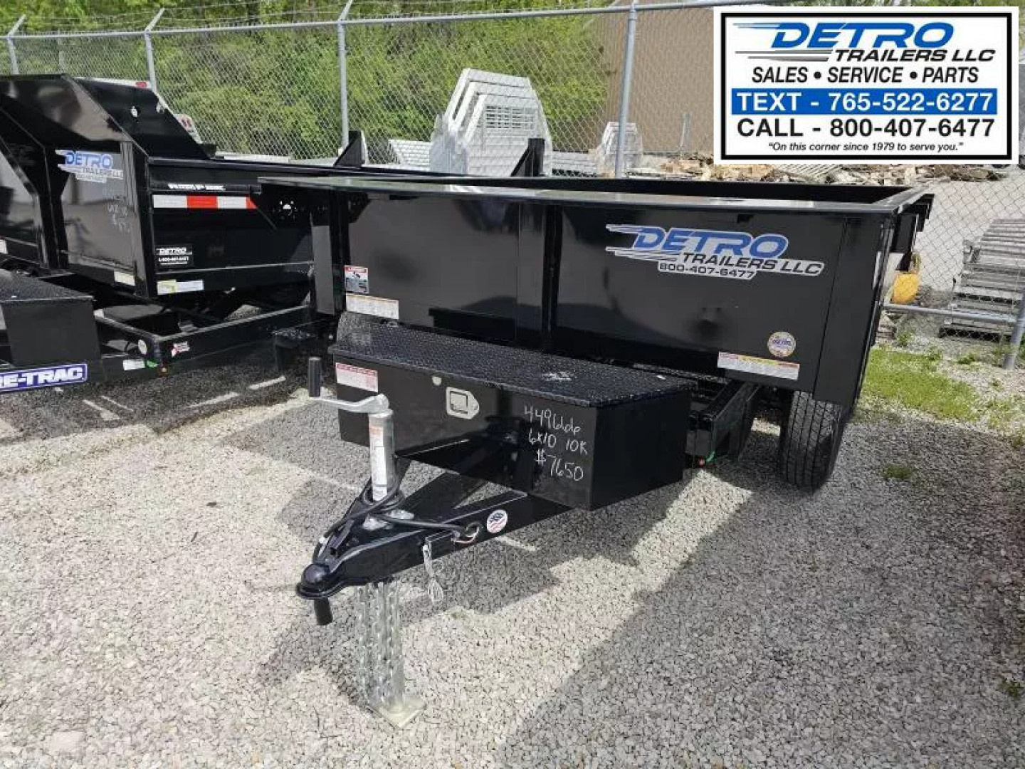 New 2025 Sure-Trac 6' x 10' 10K Single Ram SD Deckover Dump Trailer