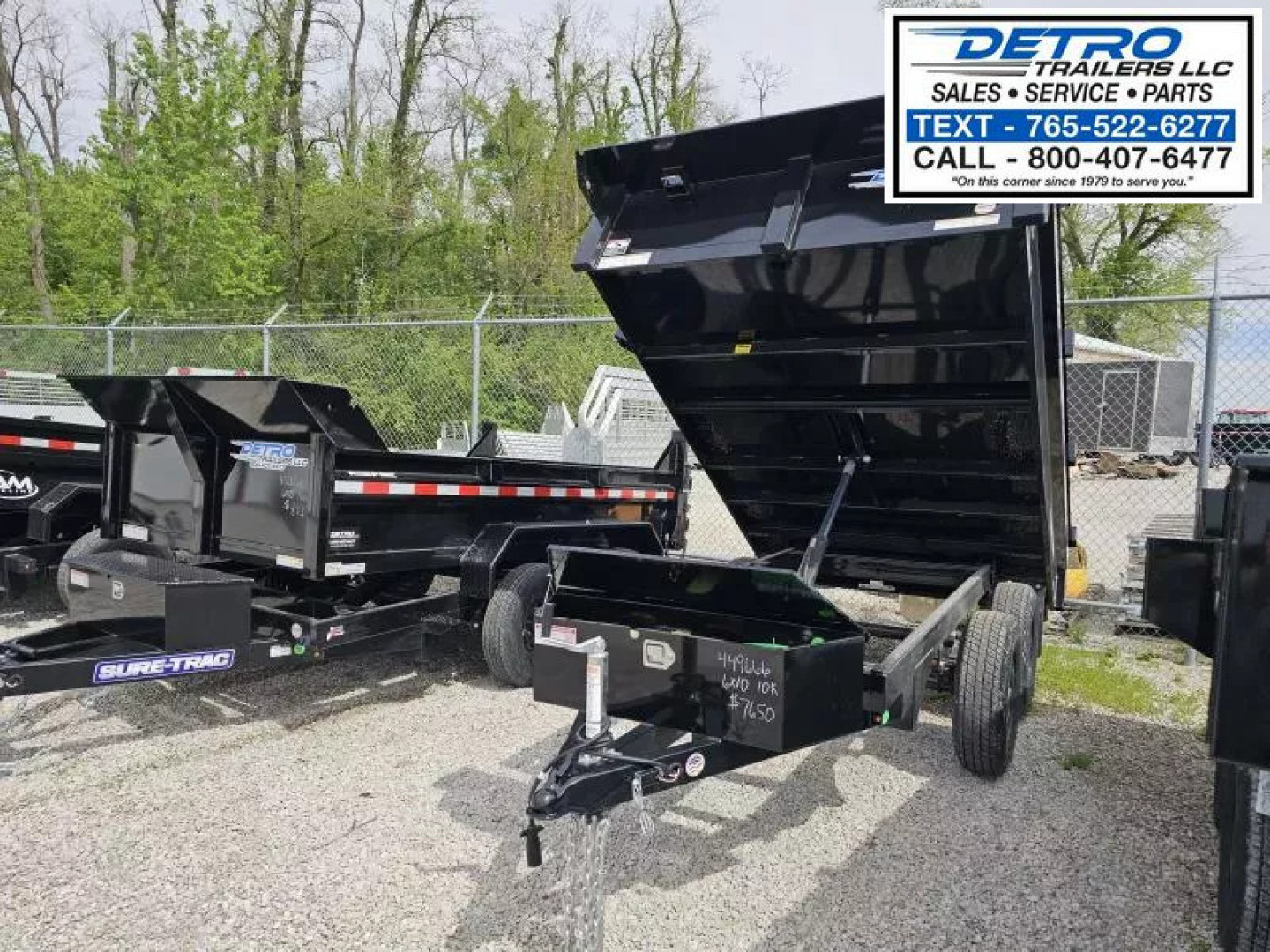New 2025 Sure-Trac 6' x 10' 10K Single Ram SD Deckover Dump Trailer