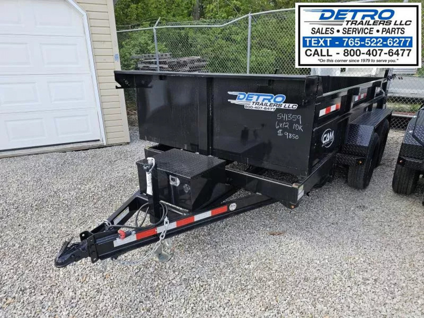 New 2025 Cam Superline 72" x 12' 10K Std Duty Single Ram Dump Trailer