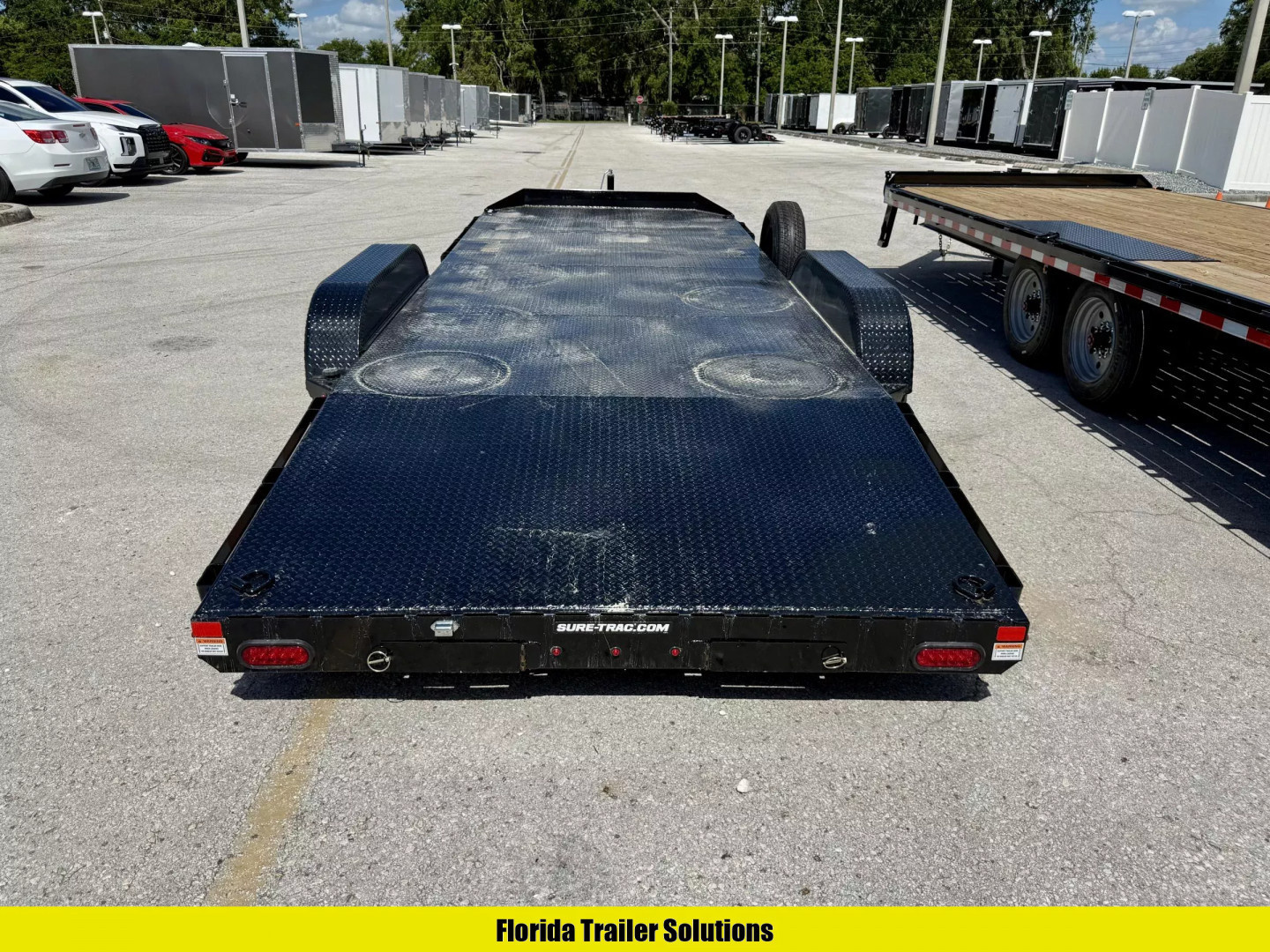 New 2025 Sure-Trac 7X20 (16+4) Steel Deck 10K Car Hauler