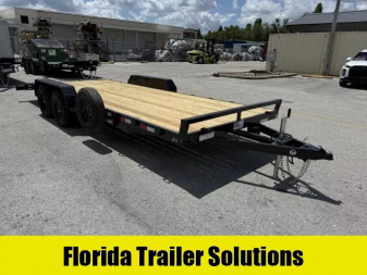 New 2025 Sure-Trac 7X20 (18+2) 7K Wood Deck Car Hauler