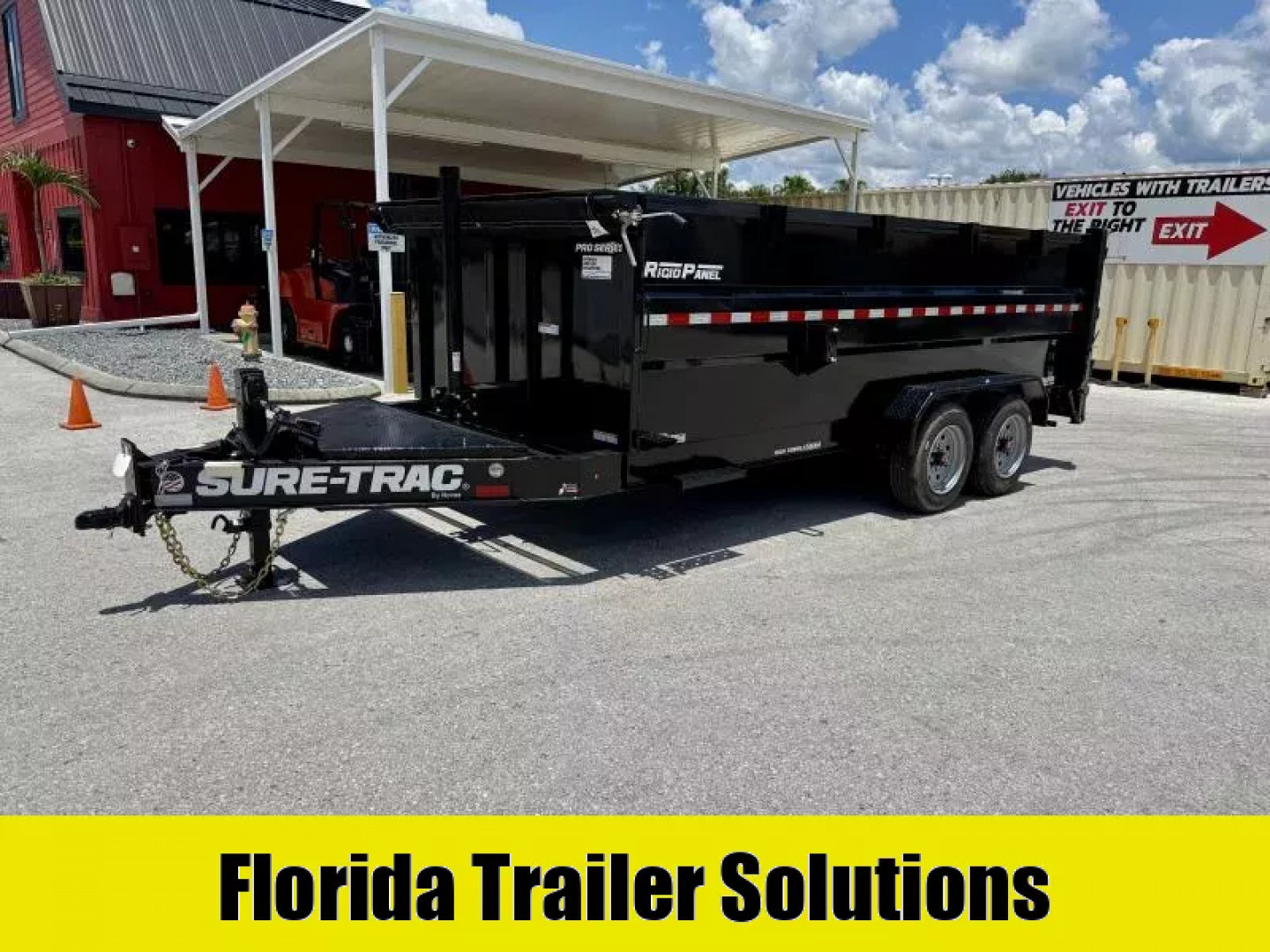 New 2025 Sure-Trac 7X16 Pro Series 4' Sides Telescopic 17.6K Dump Trailer