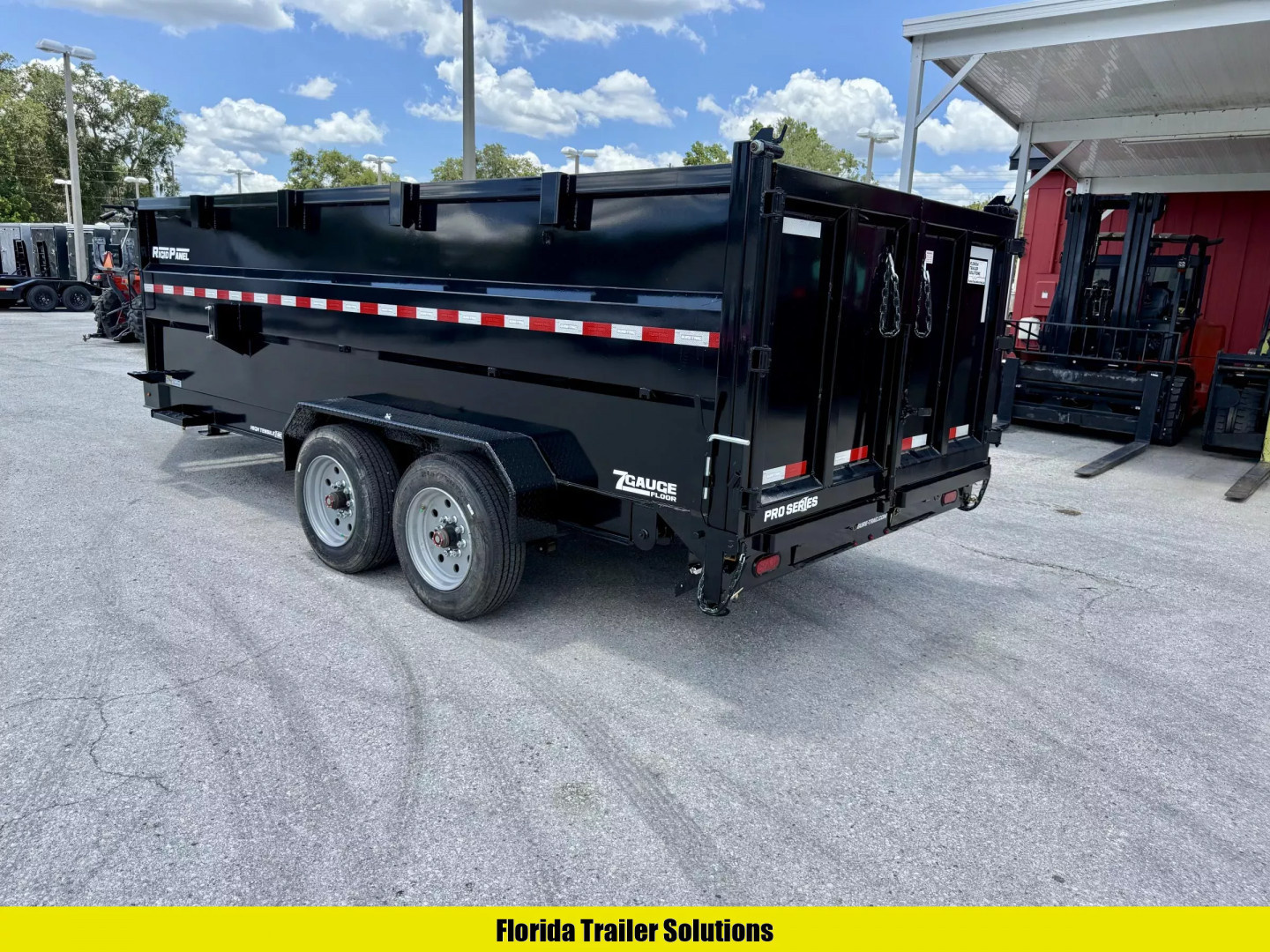 New 2025 Sure-Trac 7X16 Pro Series 4' Sides Telescopic 17.6K Dump Trailer