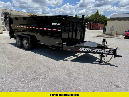 New 2025 Sure-Trac 7X16 Pro Series 4' Sides Telescopic 17.6K Dump Trailer