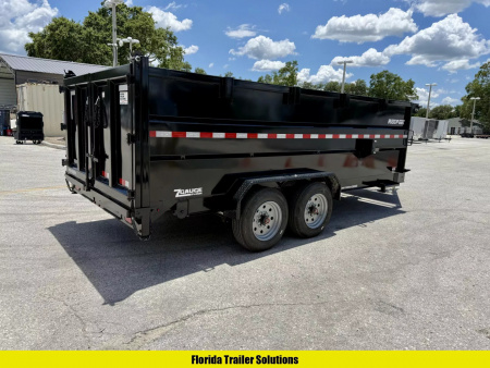 New 2025 Sure-Trac 7X16 Pro Series 4' Sides Telescopic 17.6K Dump Trailer