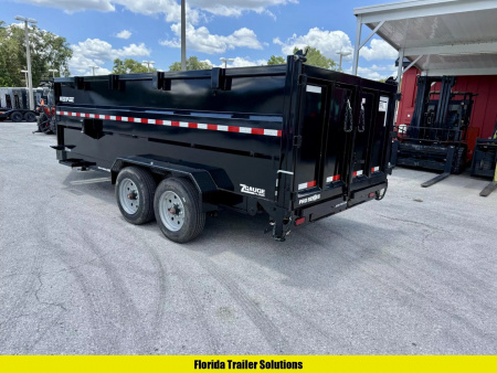 New 2025 Sure-Trac 7X16 Pro Series 4' Sides Telescopic 17.6K Dump Trailer