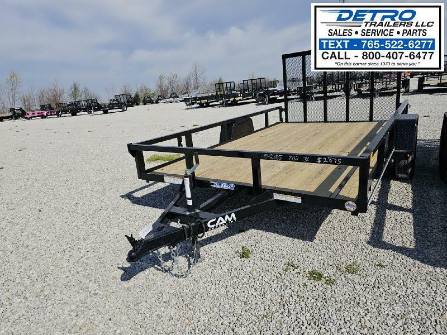 New 2025 Cam Superline 7' x 12' 3K Idler Tube Top Utility Trailer