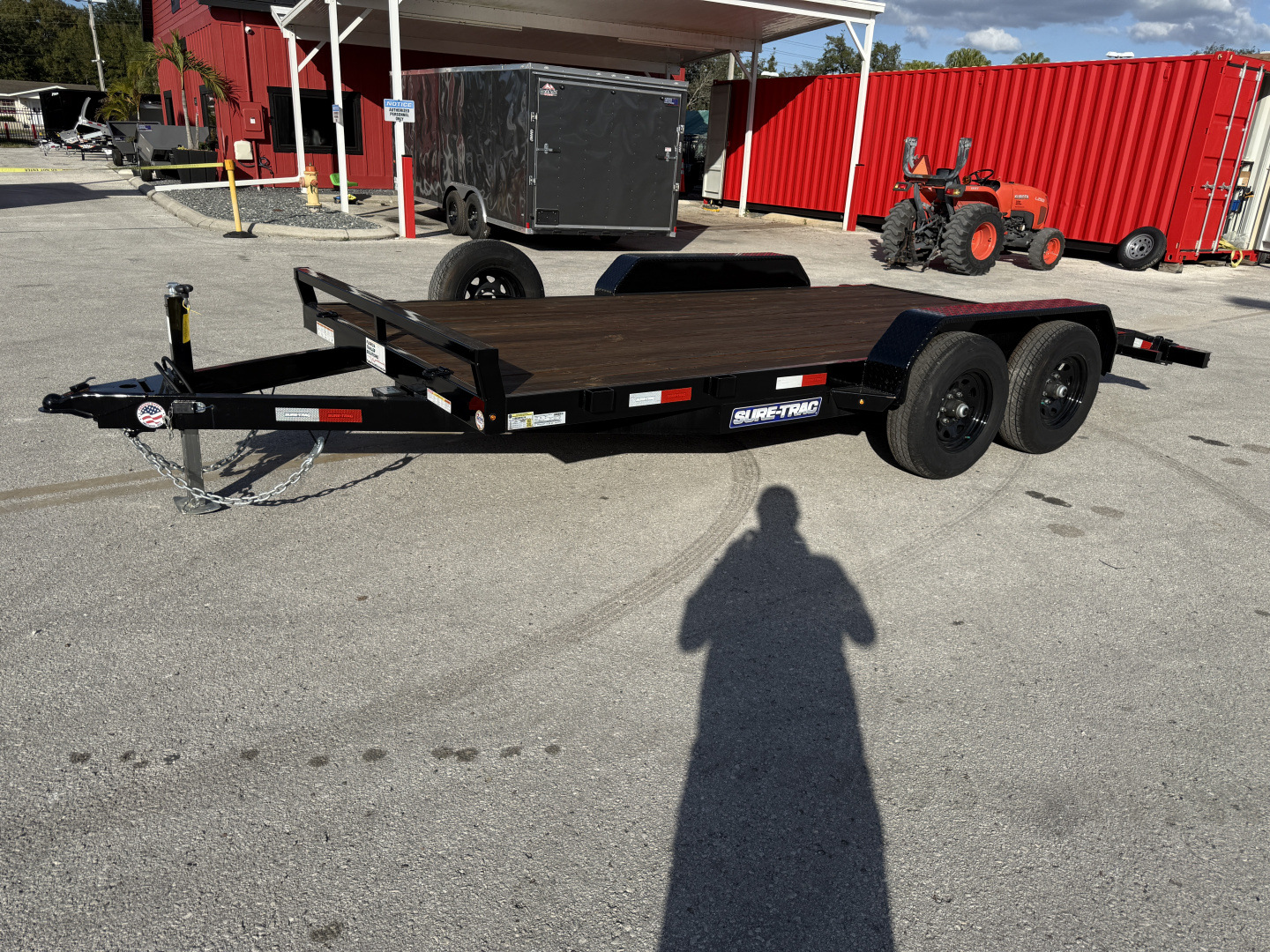 New 2025 Sure-Trac 7X16(14+2) Wood Deck 10K Car Hauler