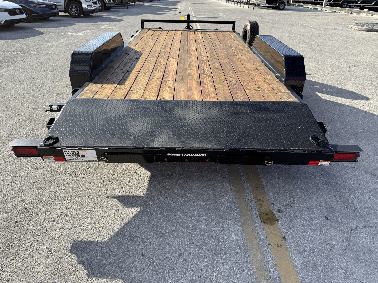 New 2025 Sure-Trac 7X16(14+2) Wood Deck 10K Car Hauler