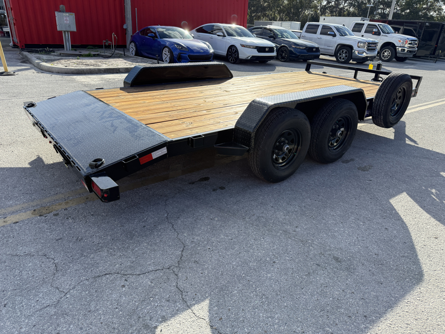 New 2025 Sure-Trac 7X16(14+2) Wood Deck 10K Car Hauler