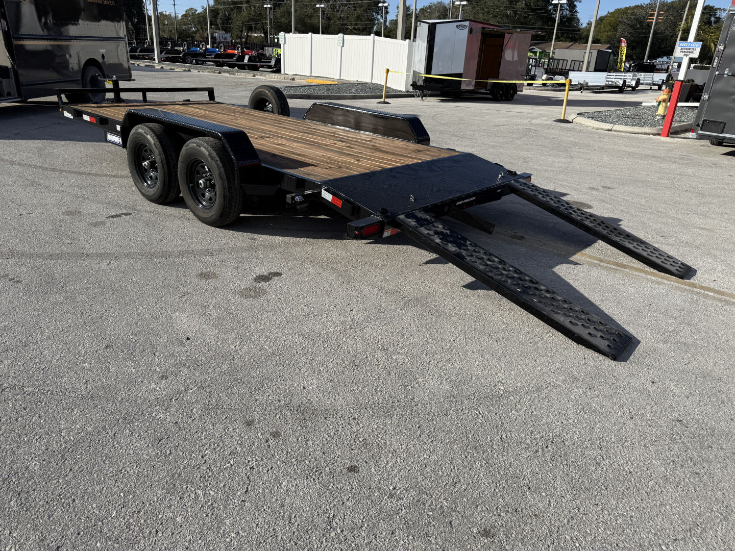 New 2025 Sure-Trac 7X16(14+2) Wood Deck 10K Car Hauler