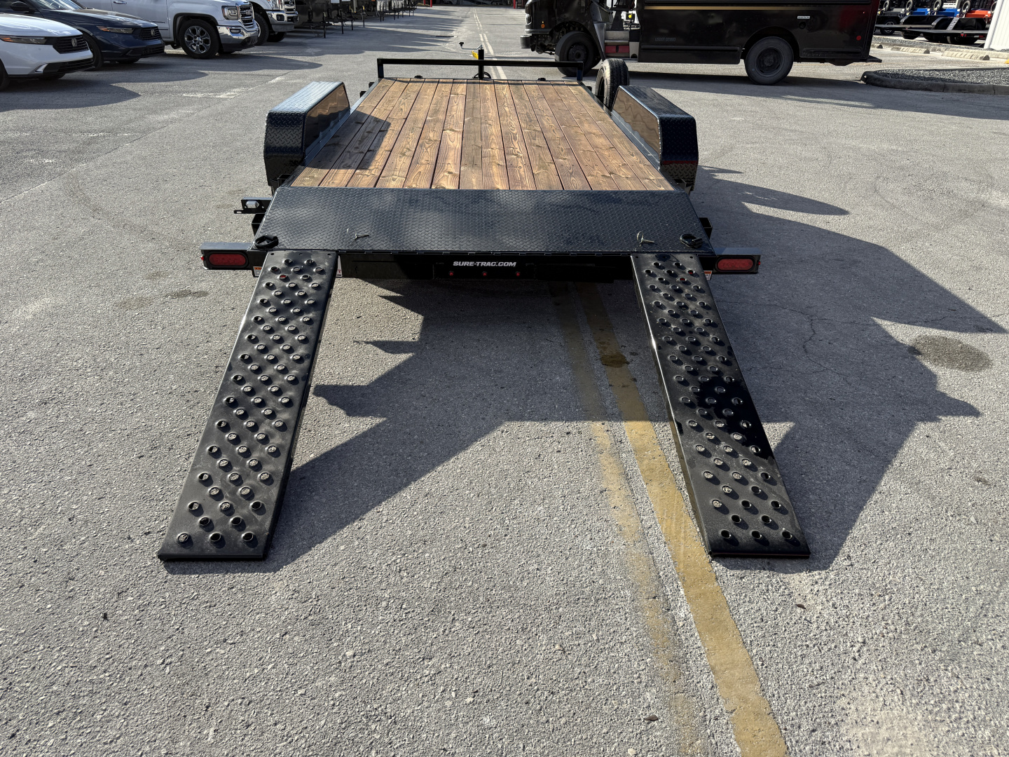 New 2025 Sure-Trac 7X16(14+2) Wood Deck 10K Car Hauler