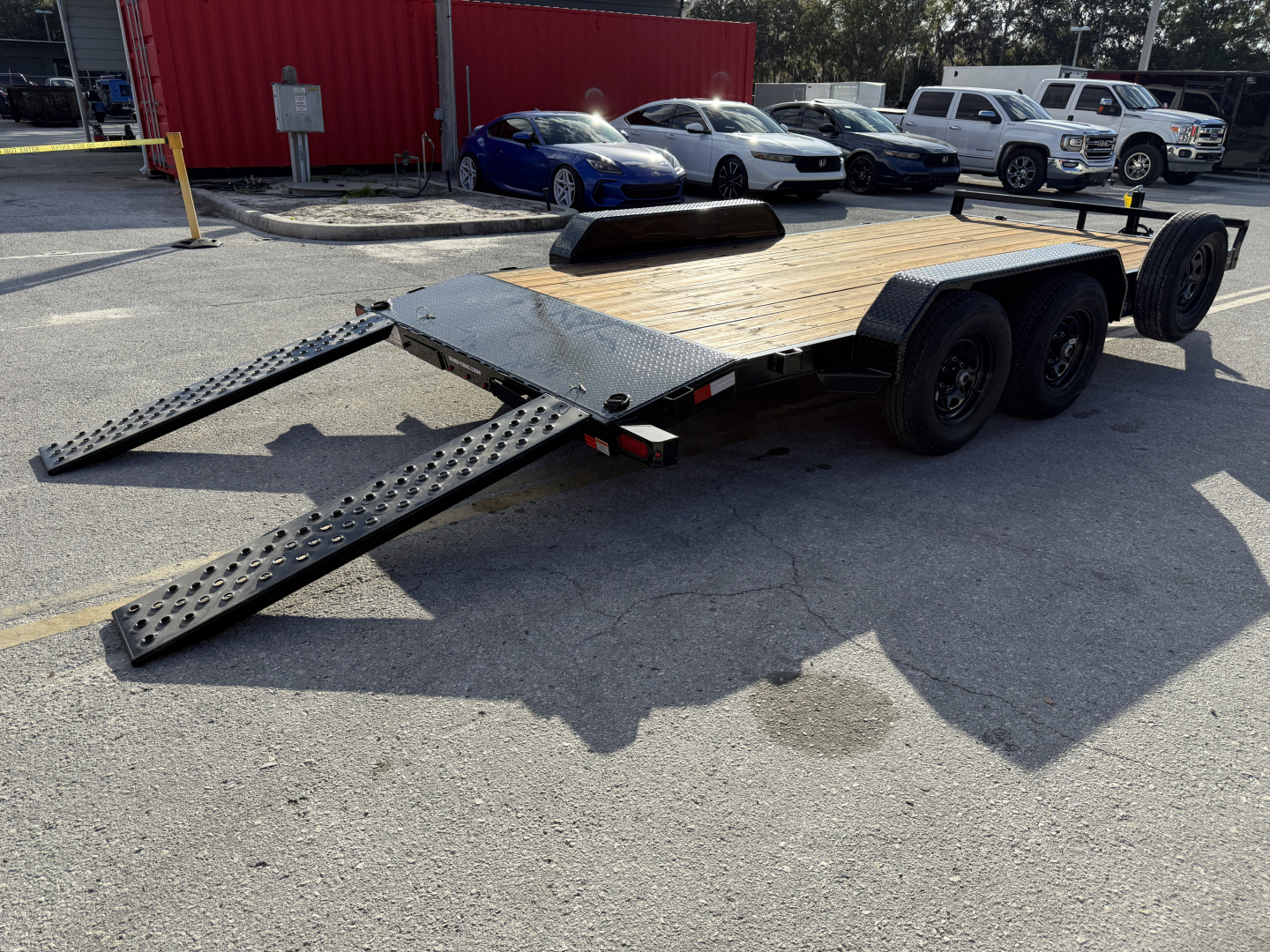 New 2025 Sure-Trac 7X16(14+2) Wood Deck 10K Car Hauler