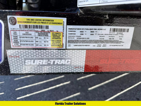 New 2025 Sure-Trac 8.5X20(18+2) Full-Width 10K Car Hauler