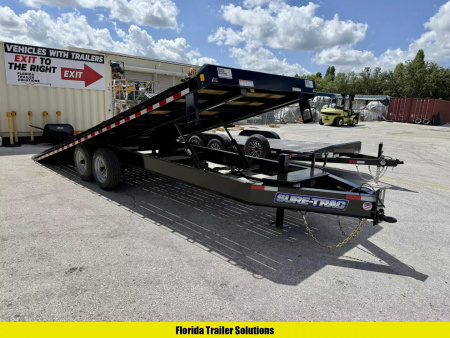 New 2025 Sure-Trac 8.5X22 HD Power Tilt 17.6K Deckover Trailer