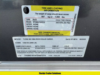 New 2026 Rock Solid Cargo 6X10 Ramp Door 3K Cargo / Enclosed Trailer