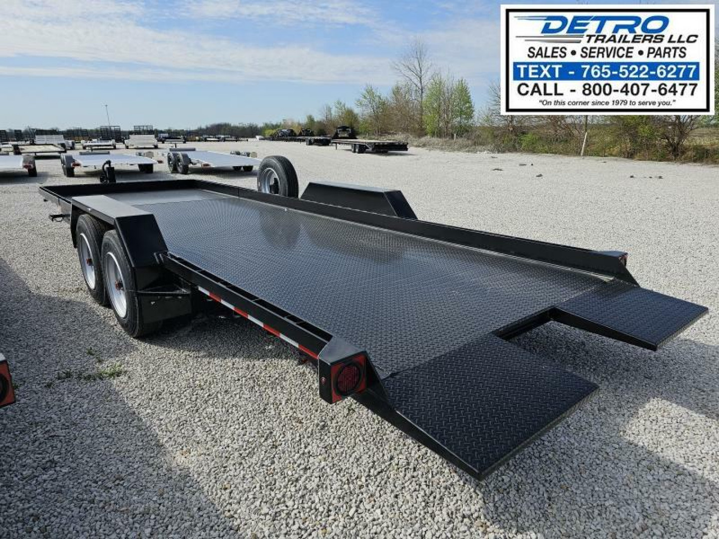 New 2025 Imperial Trailer Wideboy 82" x 22' (17'+5') 18K Split Floor Tilt Equipment Trailer