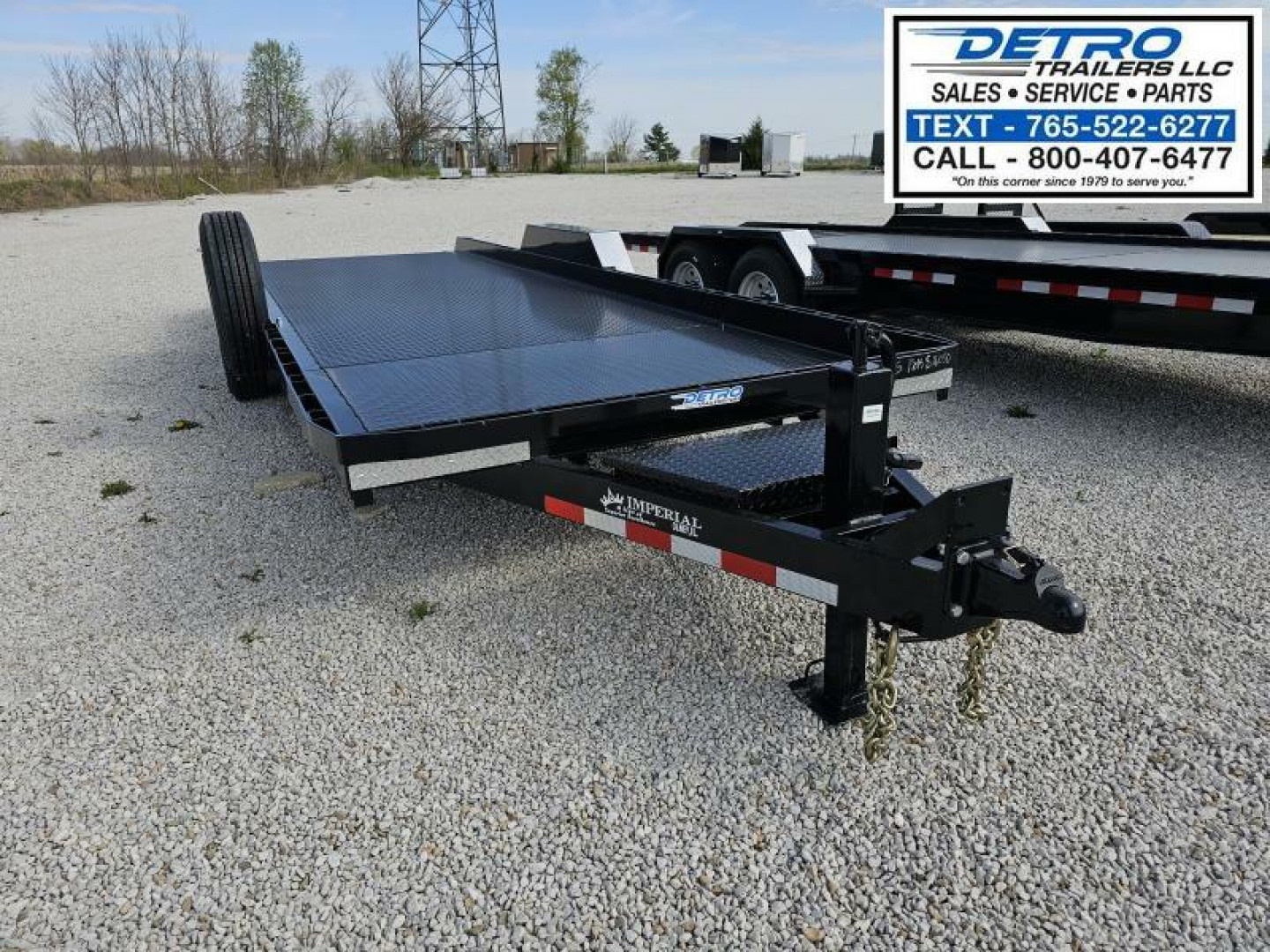 New 2025 Imperial Trailer Wideboy 82" x 22' (17'+5') 18K Split Floor Tilt Equipment Trailer