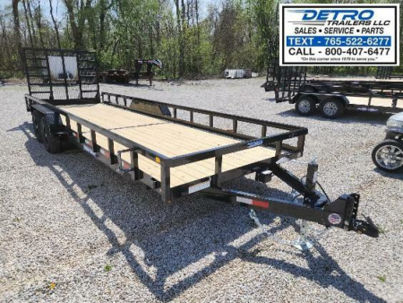 New 2025 Sure-Trac 7' x 24' 10K Tube Top Utility Trailer