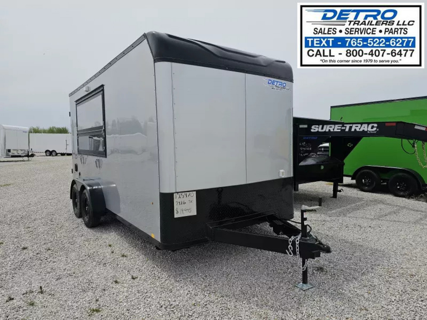 New 2025 Cargo Express 7' x 16' 7K Enclosed Vending/Concession Trailer w/ Sign Backer
