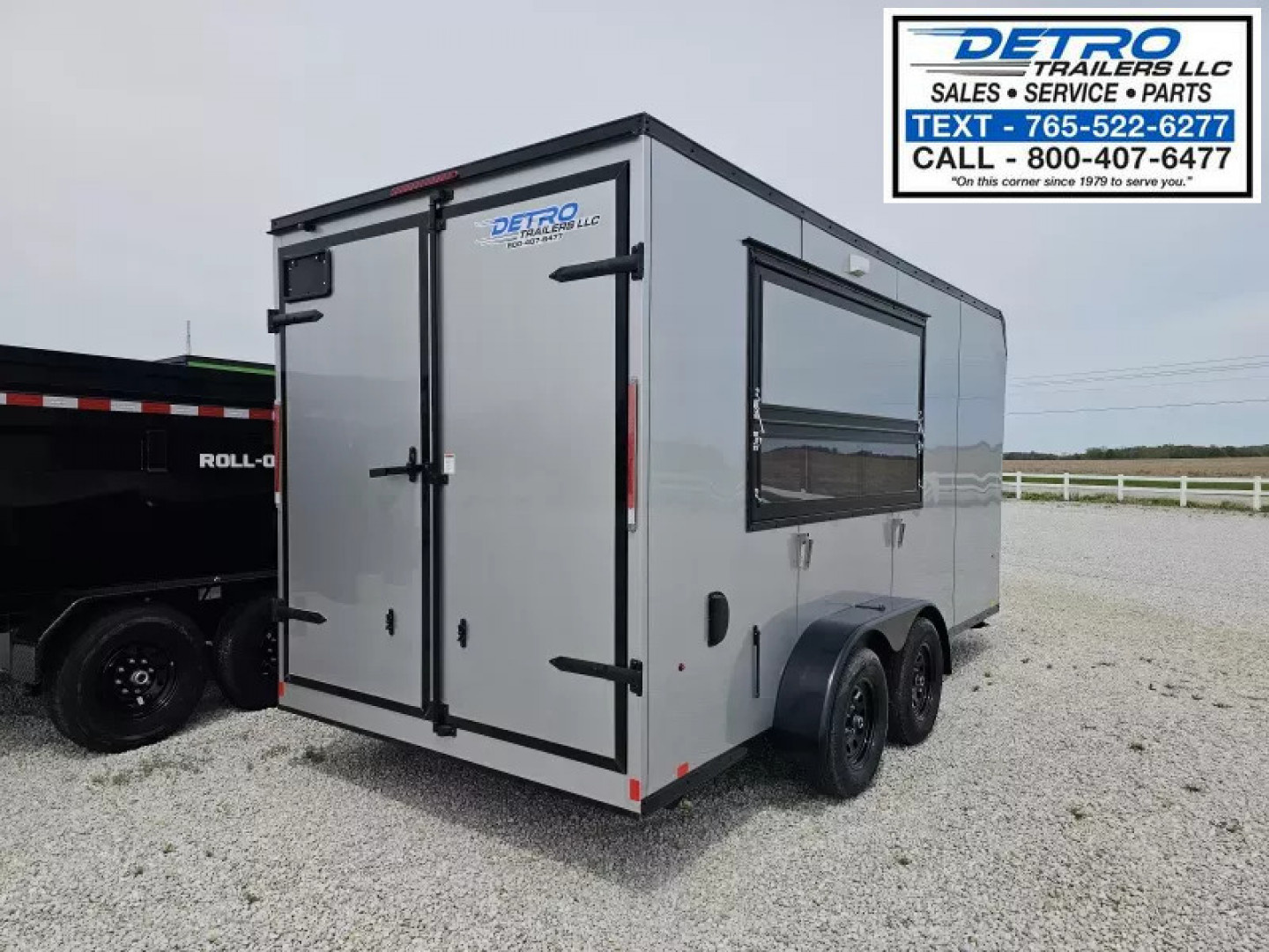 New 2025 Cargo Express 7' x 16' 7K Enclosed Vending/Concession Trailer w/ Sign Backer