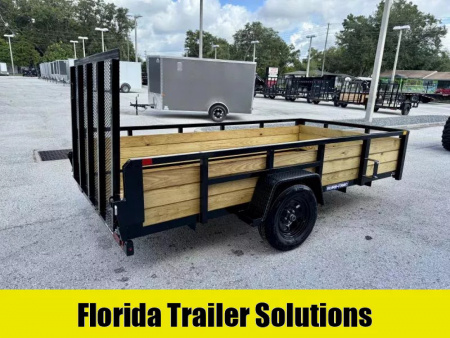 New 2025 Sure-Trac 6x12 Three Board High Side 3K Utility Trailer