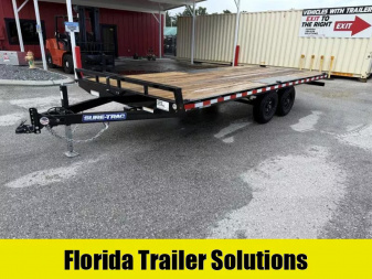 New 2025 Sure-Trac 8.5x18 LP Flat Deck 10K Deckover Trailer