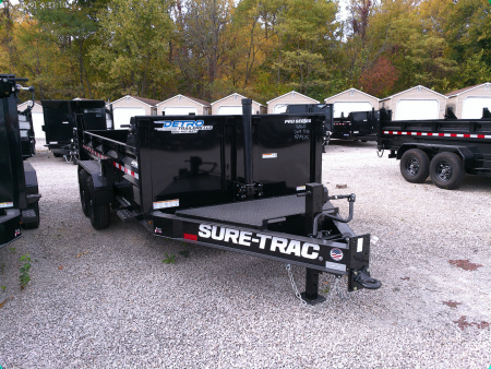 New 2025 Sure-Trac 7' x 14' 15.4K Pro Series Telescopic Dump Trailer