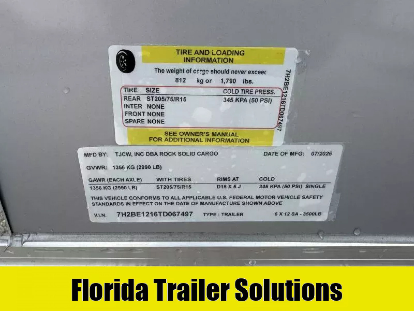 New 2026 Rock Solid Cargo 6x12 Ramp Door 3K Polycore Cargo / Enclosed Trailer