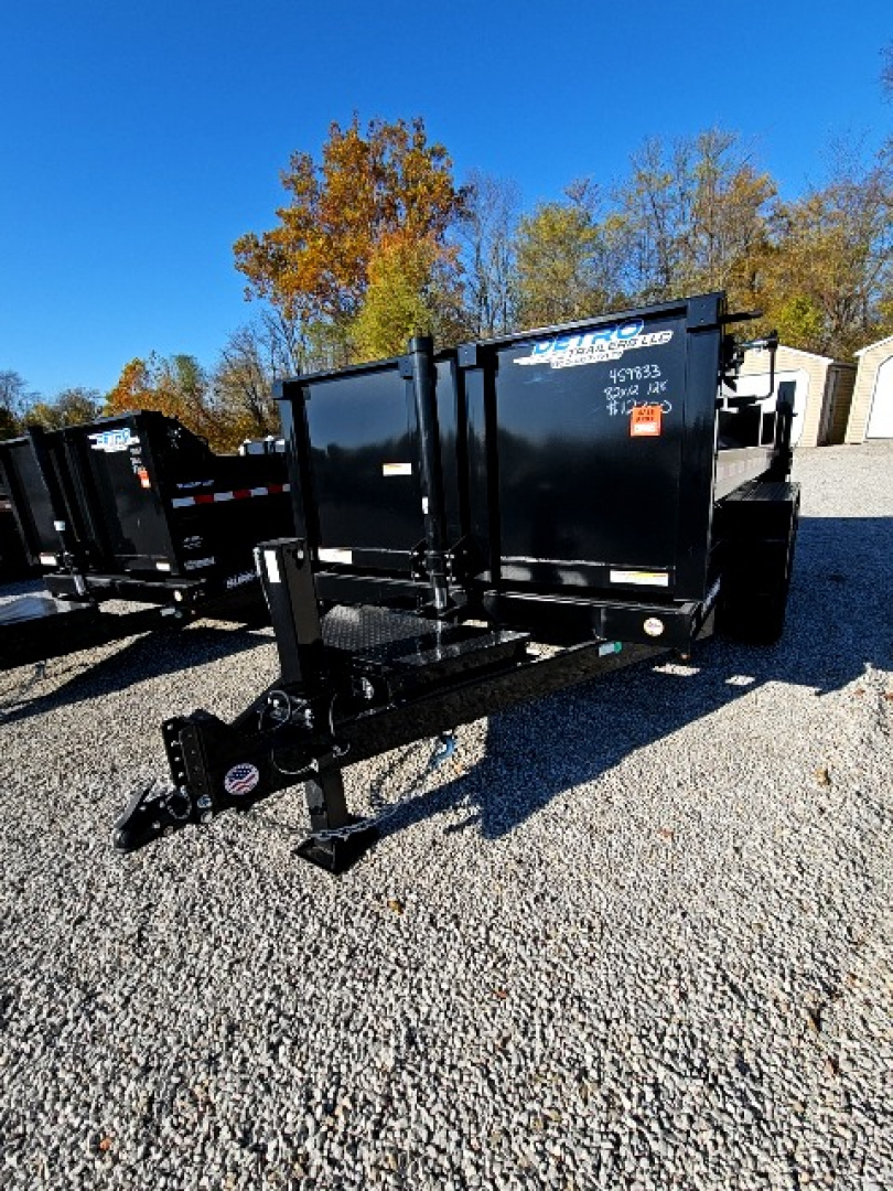 New 2025 Sure-Trac 82" x 12' 12K Telescopic HD Low Profile Dump Trailer w/ Hydraulic Front Jack