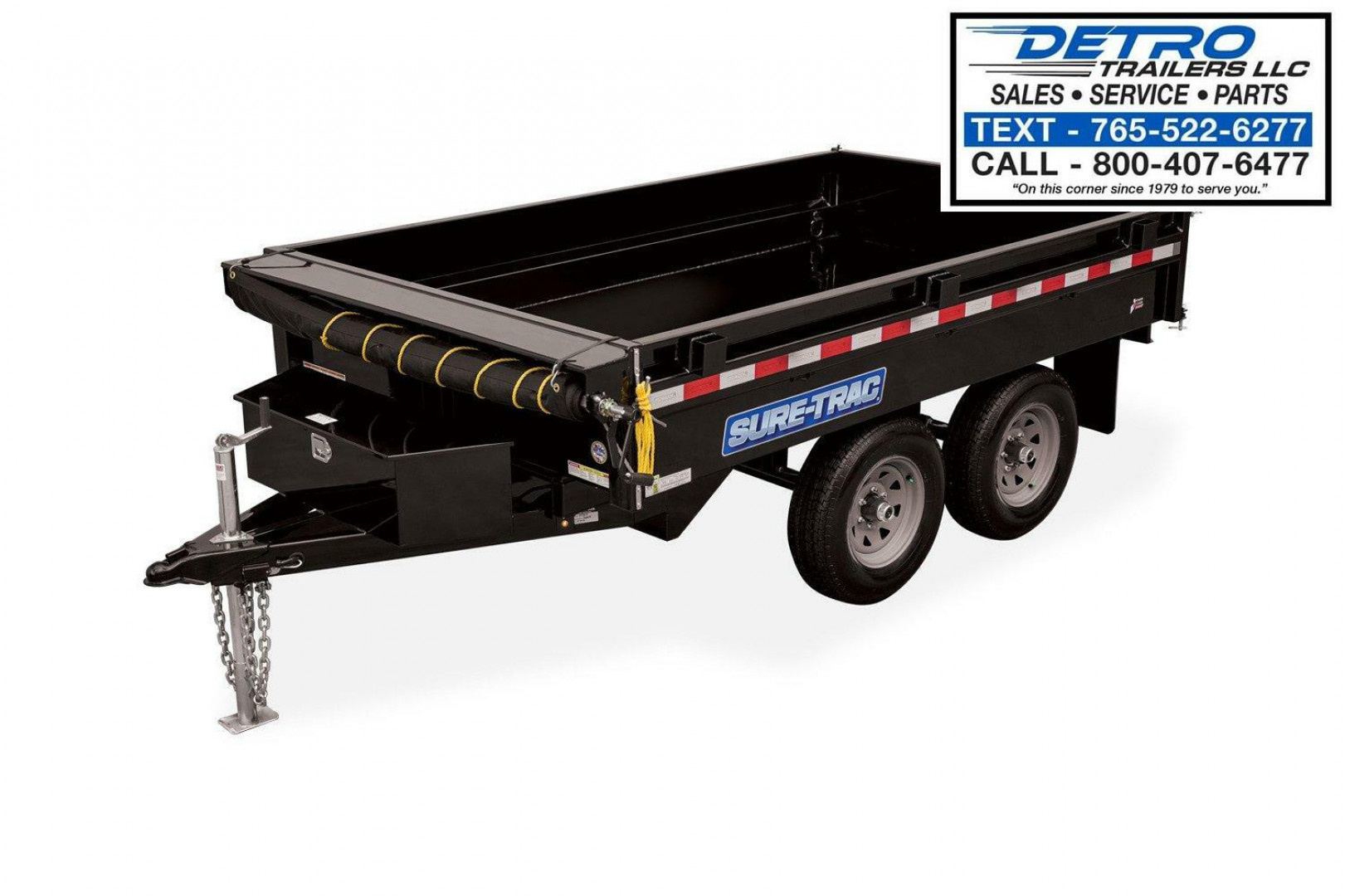New 2025 Sure-Trac 6' x 10' 10K Single Ram SD Deckover Dump Trailer