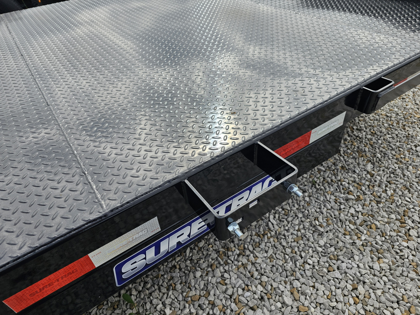 New 2025 Sure-Trac 7' x 18' (14+4) 7K Steel Deck Car Hauler Trailer