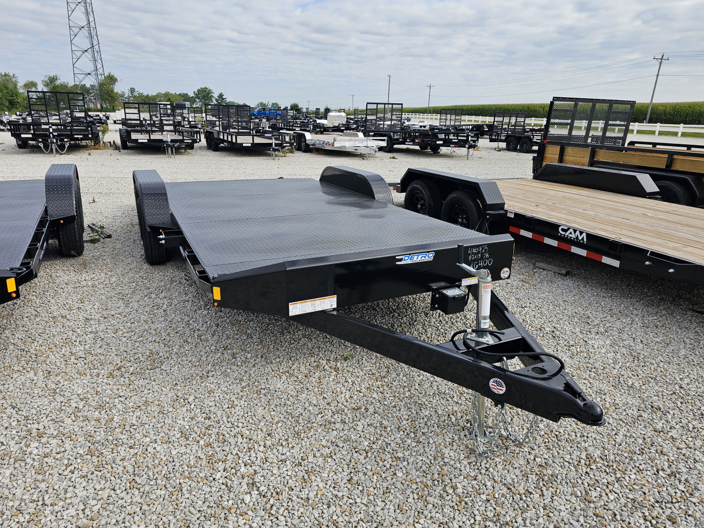 New 2025 Sure-Trac 7' x 18' (14+4) 7K Steel Deck Car Hauler Trailer