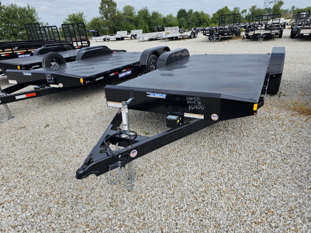 New 2025 Sure-Trac 7' x 18' (14+4) 7K Steel Deck Car Hauler Trailer
