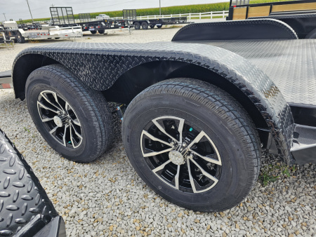 New 2025 Sure-Trac 7' x 18' (14+4) 7K Steel Deck Car Hauler Trailer