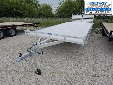 New 2026 Aluma 1024TA-BT-DT-RR-RTD 10K Torsion Deckover Utility Trailer w/ Bi-Fold Ramps
