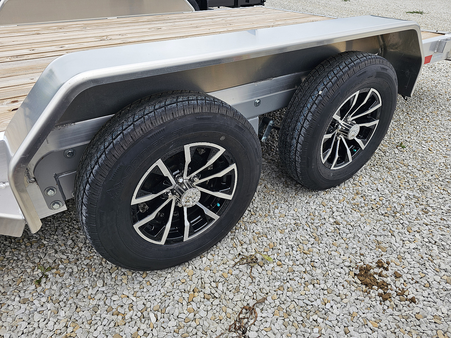 New 2025 Sure-Trac 7' x 18' (16+2) 7K Aluminum Wood Deck C-Channel Car Hauler