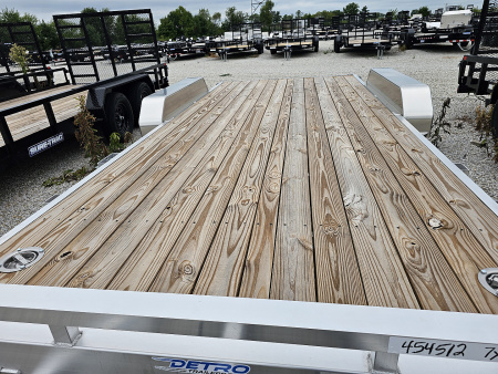 New 2025 Sure-Trac 7' x 18' (16+2) 7K Aluminum Wood Deck C-Channel Car Hauler