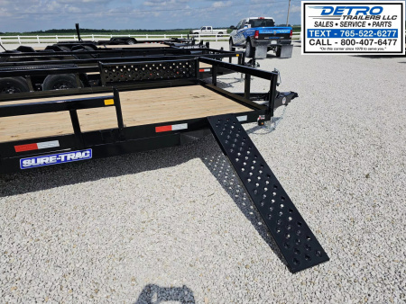 New 2025 Sure-Trac 7' x 24' 10K Tube Top ATV Utility Trailer