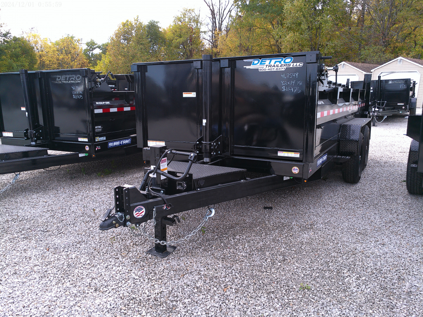 New 2025 Sure-Trac 82" x 14' 14K Telescopic HD Low Profile Dump Trailer