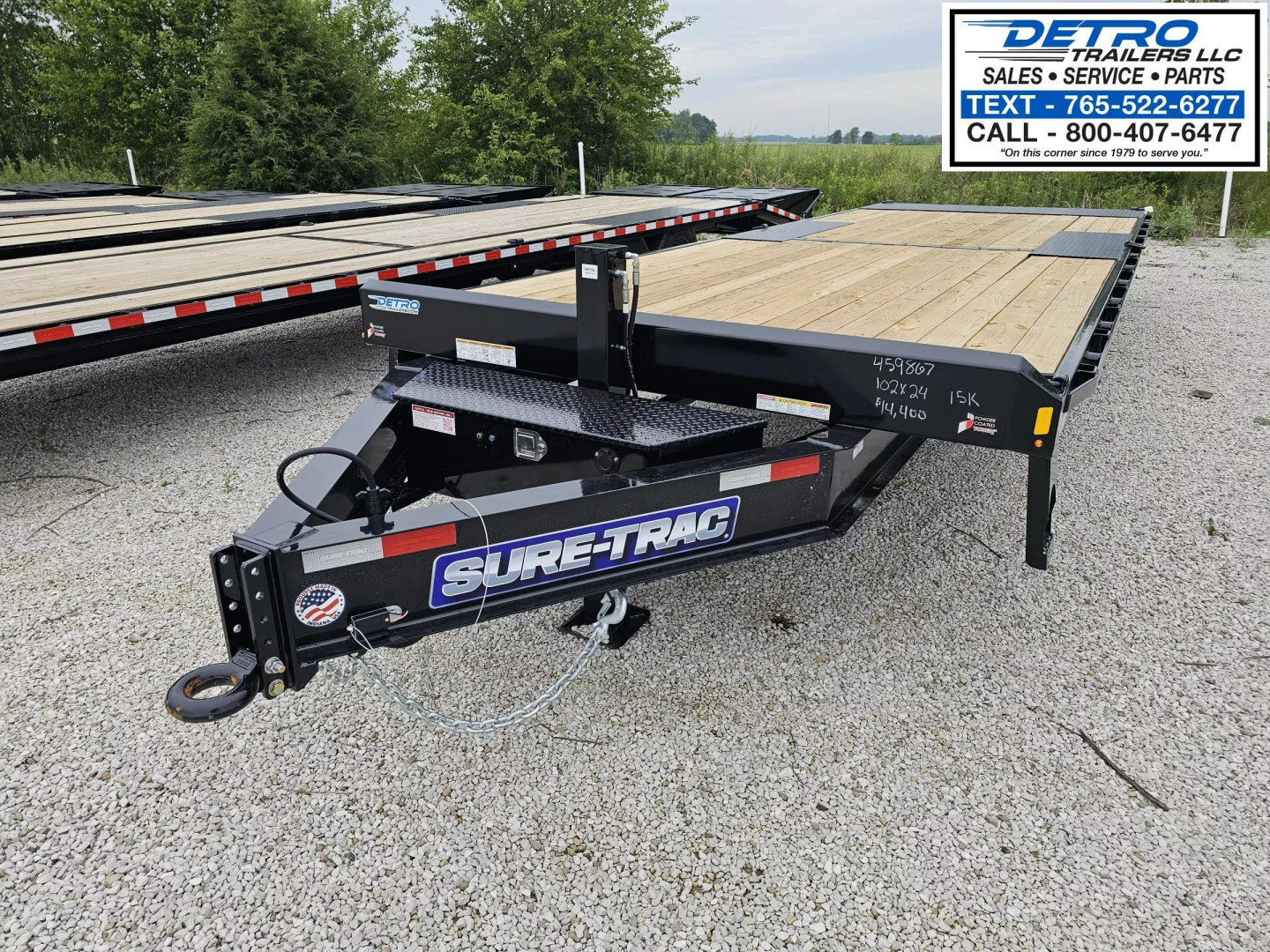New 2025 Sure-Trac 102" x 24' 15K HD Power Tilt Full Bed Deckover Trailer w/ Hydraulic Jack