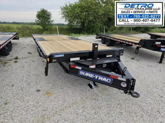 New 2025 Sure-Trac 102" x 24' 15K HD Power Tilt Full Bed Deckover Trailer w/ Hydraulic Jack