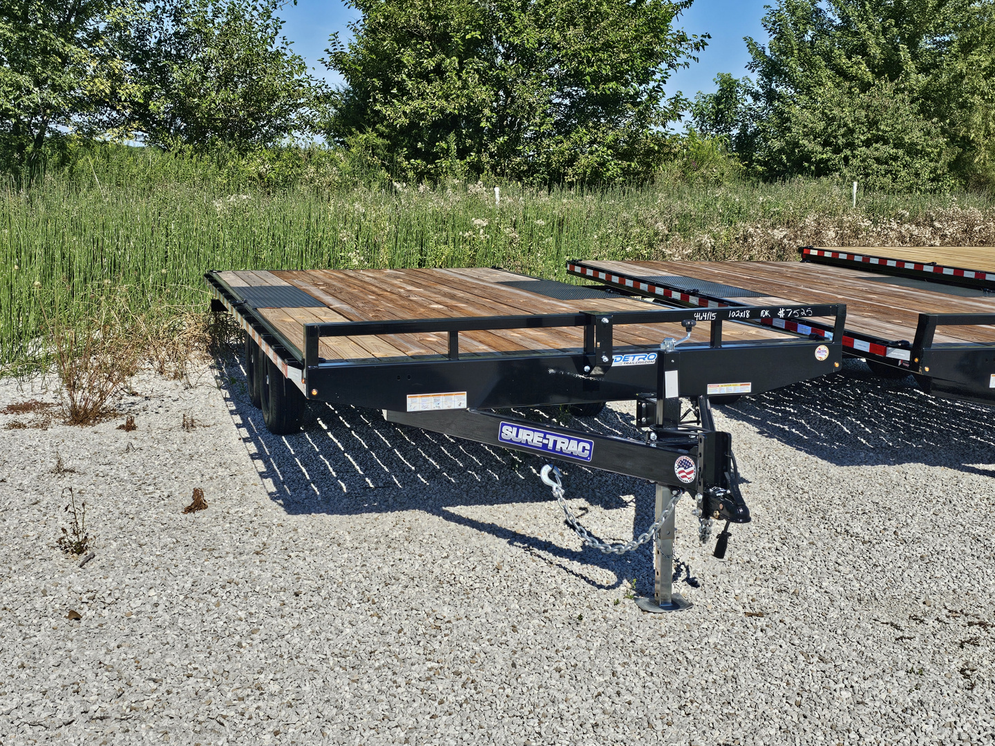 New 2025 Sure-Trac 102" x 18' 10K Low Profile Flat Deck Deckover Trailer