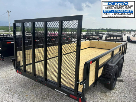 New 2025 Sure-Trac 7' x 16' 7K Tube Top Three Board High Side Utility Trailer