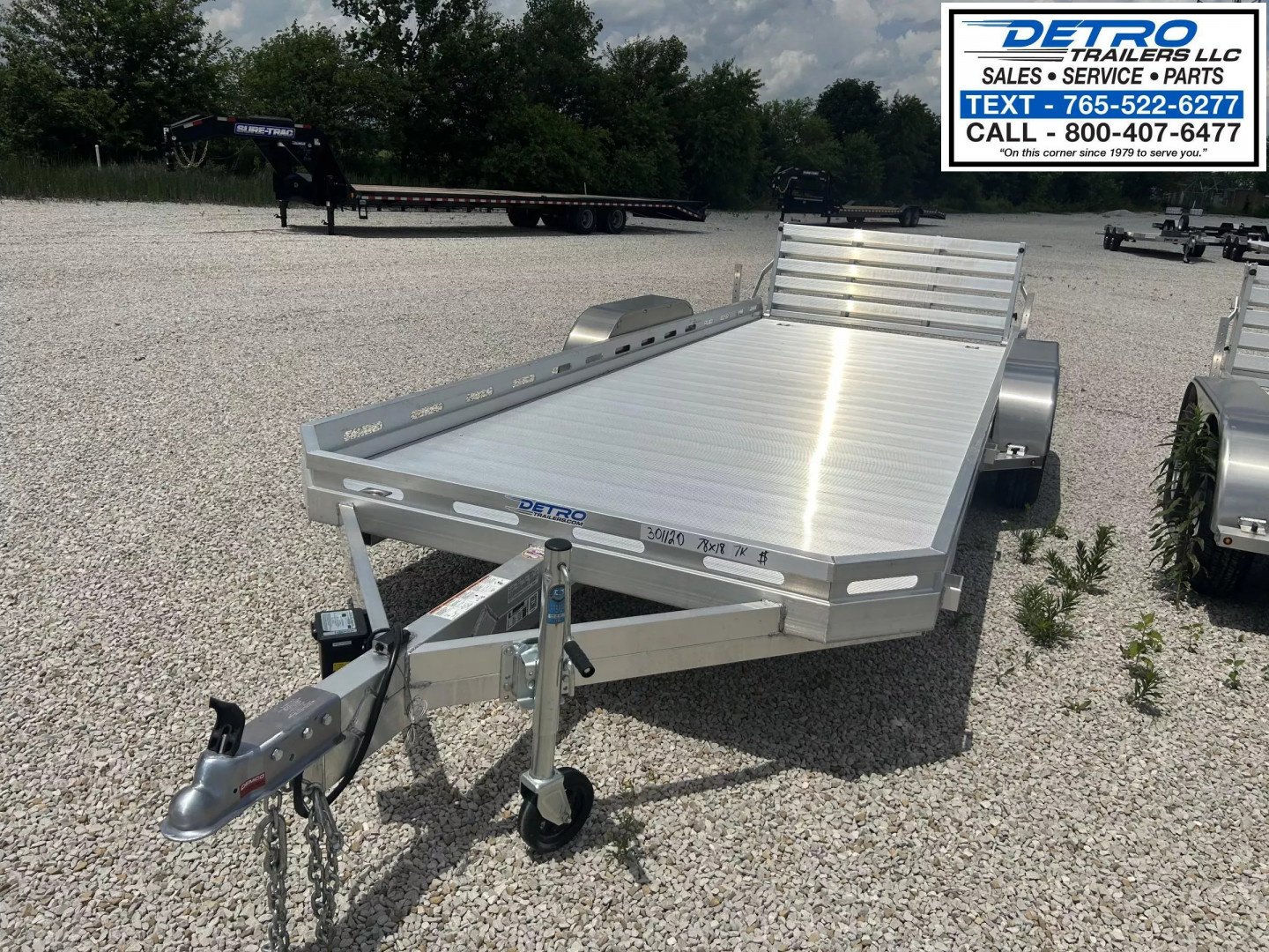 New 2026 Aluma 7818TA-EL-BT-RTD (Bi-fold Tailgate) 7K GVWR Utility Trailer