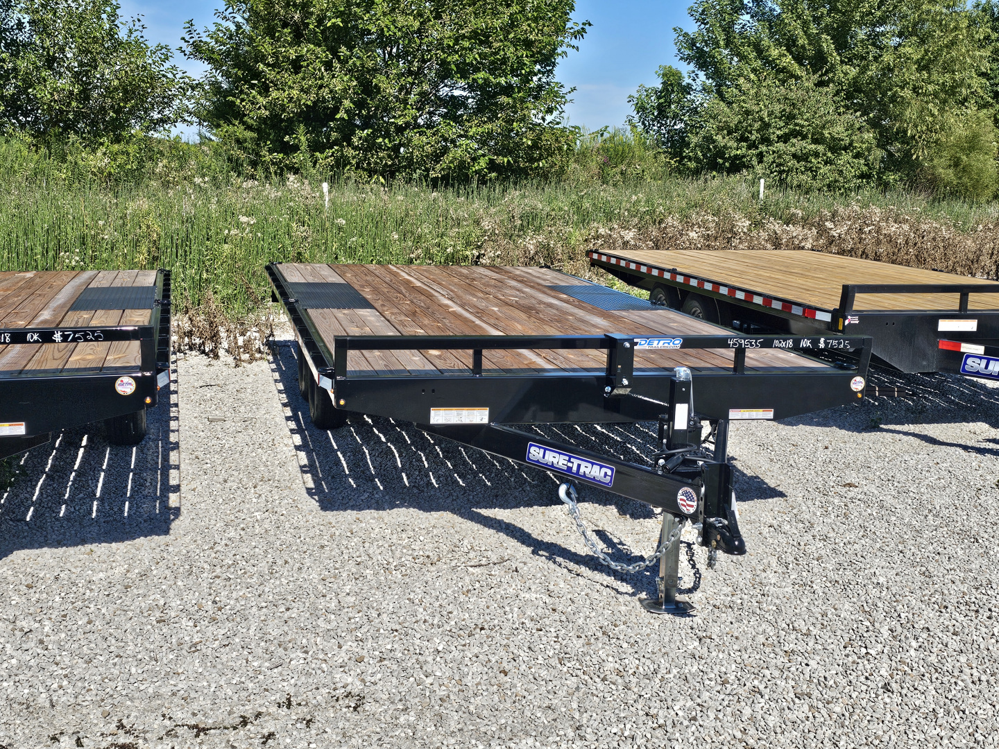 New 2025 Sure-Trac 102" x 18' 10K Low Profile Flat Deck Deckover Trailer